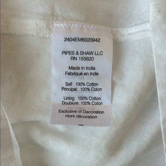 Veronica Beard Calibra White Long Sleeve Eyelet Dress | 6 - Picture 10 of 10